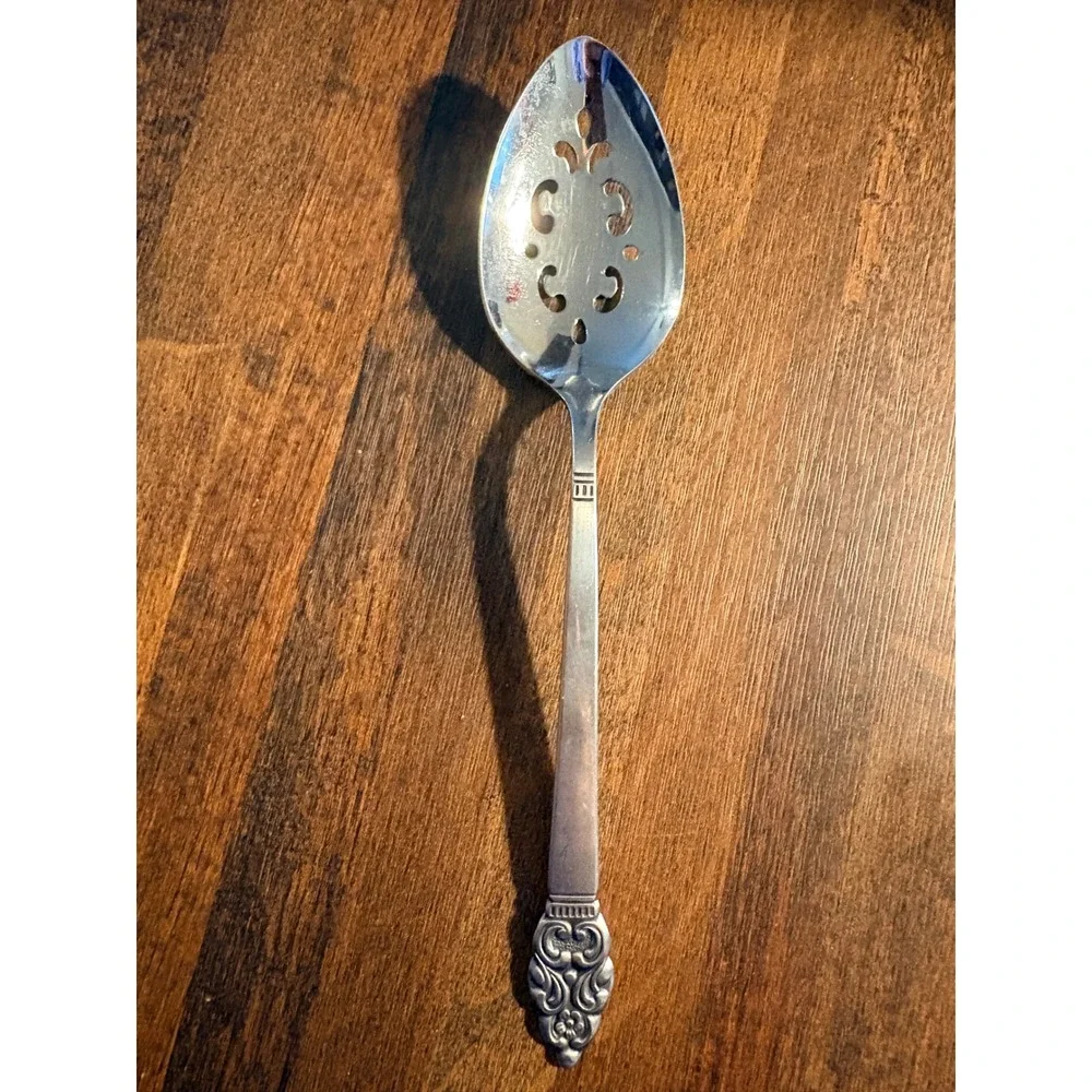 Oneida Community Stainless Affection Serving Set Ladle Pierced Spoon Meat Fork